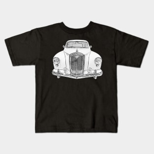 Wolseley 15/50 1950s British classic car monochrome Kids T-Shirt